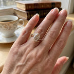 The Vintage Champagne Oval Ring — Ergonomic Bypass Fit for Swollen Knuckles & Everyday Comfort