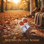 Spooky Cozy Plush Pumpkin House Slippers - Soft Fleece Non-Slip Halloween Footwear