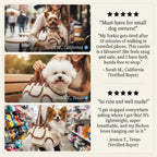 Hands-Free Dog Shoulder Harness Carrier – 2-in-1 Breathable Mesh Front Bag & Vest with Adjustable Strap for Small Dogs & Puppies-Last Day Sale-90% OFF🔥