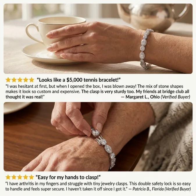 Brilliant Multi-Shape Diamond Simulant Tennis Bracelet -Last Day Sale-90% OFF🔥