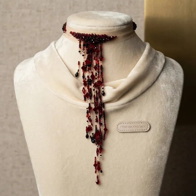 Gothic Blood Drip Crystal Choker – Instant Vampire Illusion Choker (No-Mess & Skin-Friendly)-Last Day Sale-90% OFF🔥