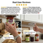 Under-Cabinet Jar Opener - Effortless 1-Second Lid Remover for Weak Hands & Arthritis (Concealed Space-Saving Design)