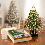 DIY Beaded Christmas Tree Light Kit – Create Your Own Sparkling Holiday Decoration and Cozy Desktop Keepsake