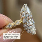 Timeless Marquise Cut Solitaire Ring | D/VVS1 Brilliant Diamond Elegance