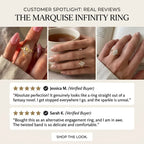 Fairy-Tale Marquise Cut Moissanite Ring | Elegant Twisted Vine Engagement Ring for Women | E Color VVS1 Sparkle