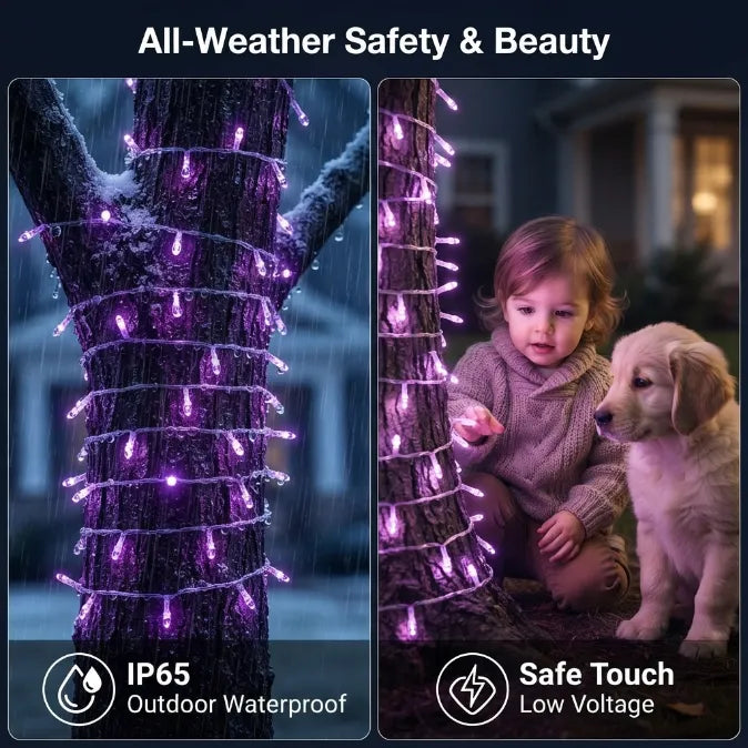 Ultra-Bright LED Waterfall Lights — Outdoor Cascading Hanging Fairy Lights with Remote-Last Day Sale-50% OFF🔥