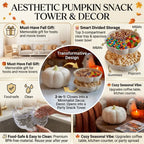 Multi-Functional Double-Layer Pumpkin Snack Container – Keeps Treats Separated & Fresh for Movie Nights