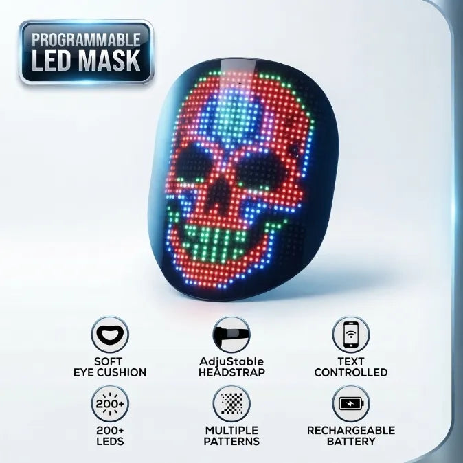 The Ultimate Cyberpunk LED Mask With Gesture Sensing (50+ Faces)
