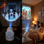 Halloween Edition Smart 1080P Mini Projector | 220° Rotatable Auto-Focus Outdoor & Window Movie Theater for Bedroom, Camping & Parties