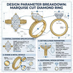 The Empress Marquise-Vintage Hand-Engraved Ring with Hidden Halo
