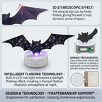 Light-Up 3D Halloween Bat Wall Decals with Twinkling LED Lights – 100% Wall-Safe & Reusable