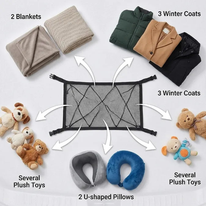 Transform Your Messy Car into a Spacious Oasis – The Ultimate Ceiling Cargo Net