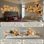 Lighted Willow Vine Wall Garland – Flexible 144 LED Tree Branch Lights with Remote & Timer for Cozy Room & Holiday Decor