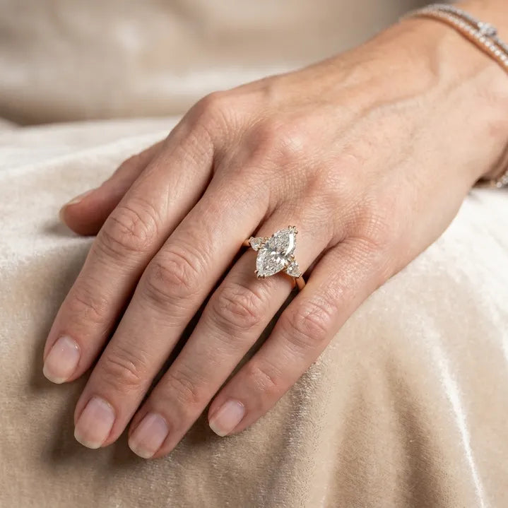 Vintage Marquise Moissanite Ring | Slenderizing  Luxury for Women