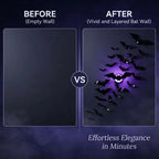 Light-Up 3D Halloween Bat Wall Decals with Twinkling LED Lights – 100% Wall-Safe & Reusable