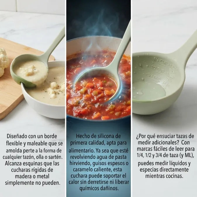 Multipurpose Flexible Silicone Spatula Spoon - Heat Resistant & Non-Scratch for Non-Stick Pans