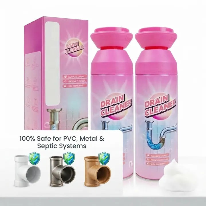 Foaming Drain Cleaner & Odor Eliminator – The 60-Second Magic Foam That Erases Hidden Sink Stinks & Hair Clogs
