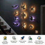 Glow-in-the-Dark Spooky Squeeze Wall Decors & Halloween Sensory Toys Bundle