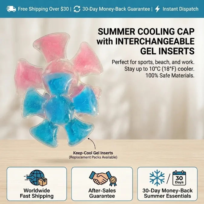 Premium Soothing Cooling Crown – Ergonomic Gel Insert for All-Day Outdoor Comfort