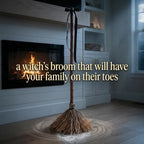 Animated Floating Witch Broomstick – Sound-Activated Dancing Halloween Broom with Smart Obstacle Avoidance