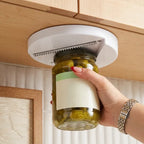 Under-Cabinet Jar Opener - Effortless 1-Second Lid Remover for Weak Hands & Arthritis (Concealed Space-Saving Design)