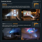 Halloween Edition Smart 1080P Mini Projector | 220° Rotatable Auto-Focus Outdoor & Window Movie Theater for Bedroom, Camping & Parties