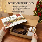 Lighted Willow Vine Wall Garland – Flexible 144 LED Tree Branch Lights with Remote & Timer for Cozy Room & Holiday Decor