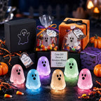 20-Piece Set of Glow-in-the-Dark Mini Ghost Figurines | Cute Halloween Desktop and Home Decor