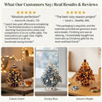 DIY Beaded Christmas Tree Light Kit – Create Your Own Sparkling Holiday Decoration and Cozy Desktop Keepsake