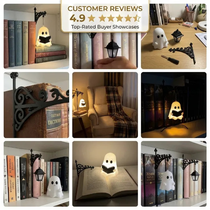 The Original Book Nook Light | Vintage Streetlight & Cozy Reading Ghost