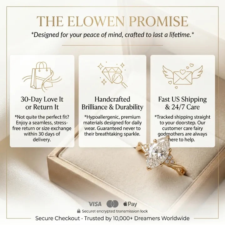 Fairy-Tale Marquise Cut Moissanite Ring | Elegant Twisted Vine Engagement Ring for Women | E Color VVS1 Sparkle