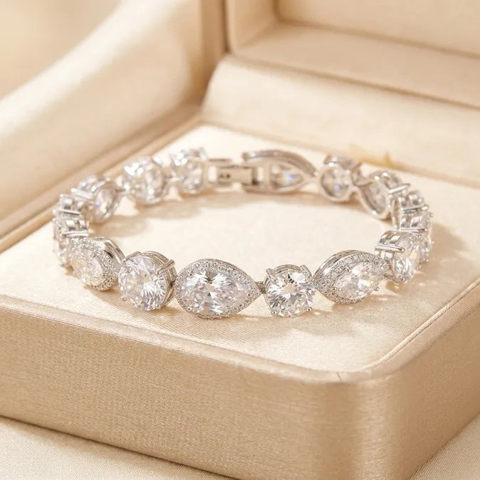 Brilliant Multi-Shape Diamond Simulant Tennis Bracelet -Last Day Sale-90% OFF🔥