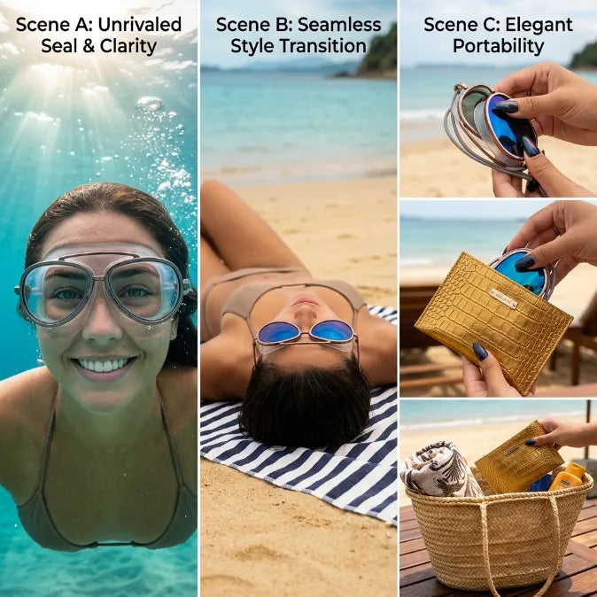 Polarized Aviator Swim Goggles – Anti-Fog, 100% Leak-Proof & Zero Eye Pressure