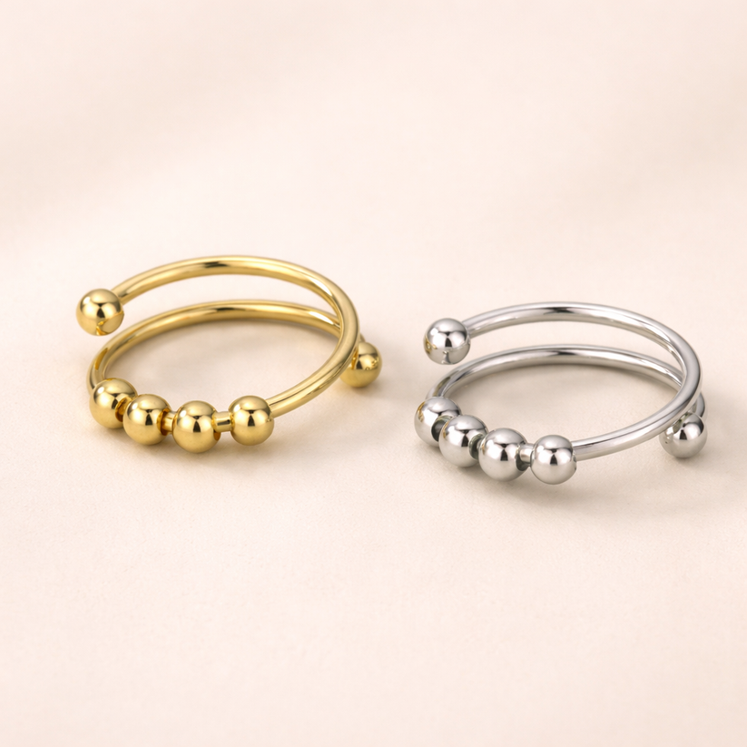 🔥50% OFF Last Day Sale |Mindful Sanctuary Collection Healing Spinner Ring | Whisper-Quiet Fidget & Anxiety Relief