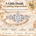 Lunaria Hidden Detail Marquise Lab-Grown Diamond Ring – Elegant Statement JewelryLast Day Sale-90% OFF🔥
