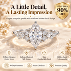 Lunaria Hidden Detail Marquise Lab-Grown Diamond Ring – Elegant Statement JewelryLast Day Sale-90% OFF🔥