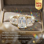 Emerald Cut Ring in 14K Gold: The Timeless Mark of Quiet Luxury--Last Day Sale-90% OFF🔥