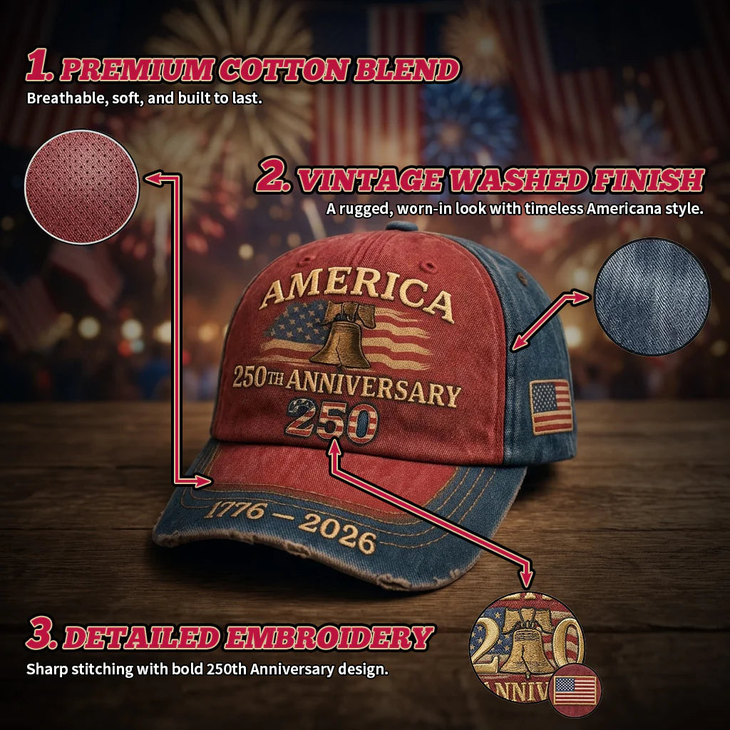 🔥 Final Flash Sale: 49% OFF - America 250th Anniversary Commemorative Cap (1776-2026)🔥