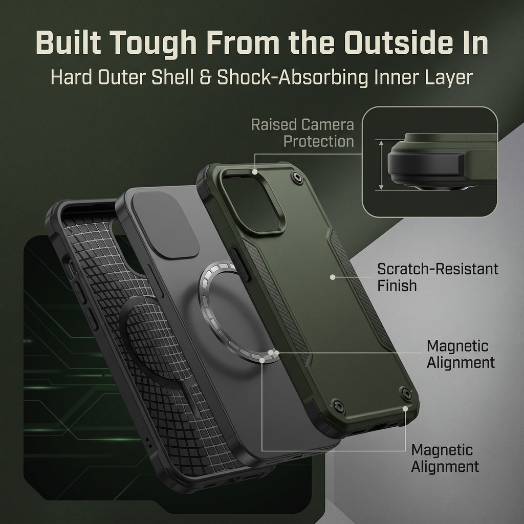 🔥50% OFF Last Day Sale Magnetic Phone Case – Rugged Protection for iPhone & Android