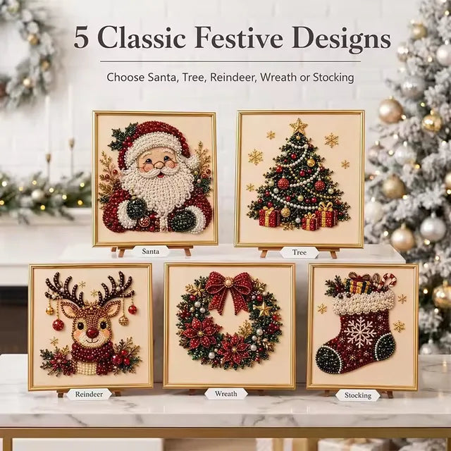 ✨Last Day 50% OFF✨Christmas Pearl Diamond Painting Kit with Frame