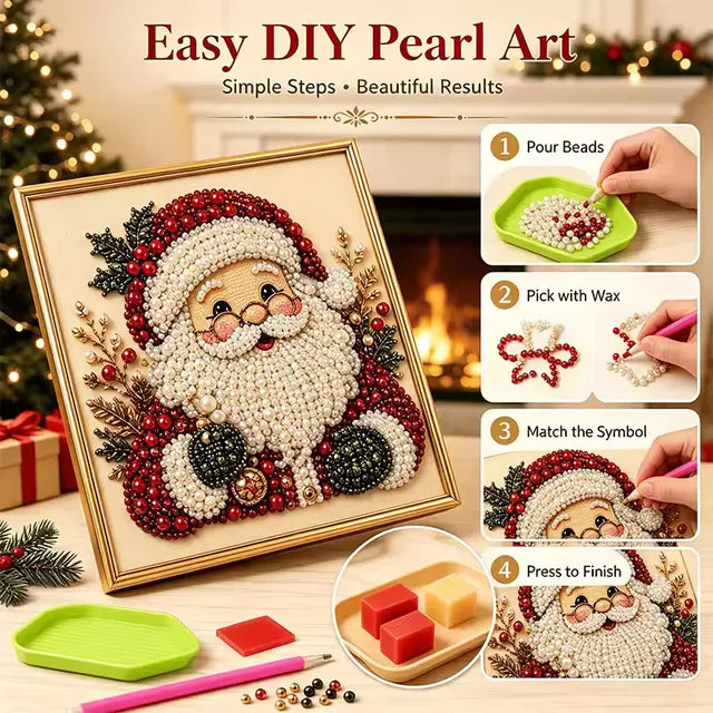 ✨Last Day 50% OFF✨Christmas Pearl Diamond Painting Kit with Frame