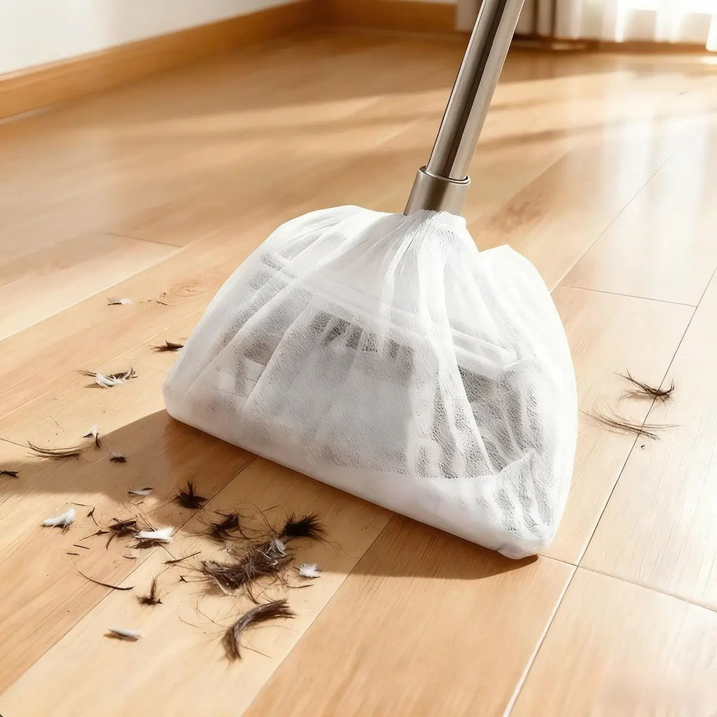 🔥50% OFF Last Day Sale No More Dirty Broom Cleanup – Disposable Broom Covers, Locks Pet Hair & Dust with Secure Elastic Fit