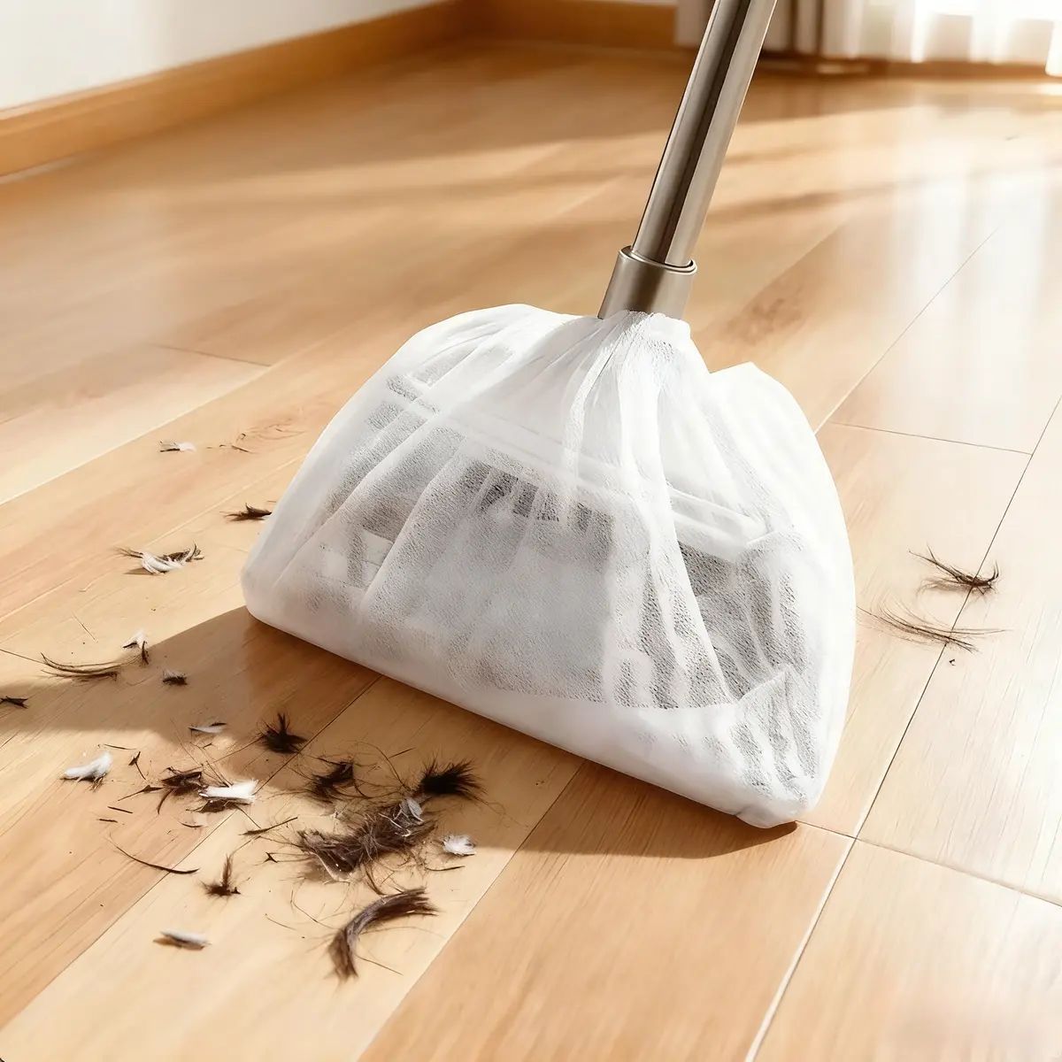 🔥50% OFF Last Day Sale No More Dirty Broom Cleanup – Disposable Broom Covers, Locks Pet Hair & Dust with Secure Elastic Fit