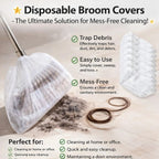 🔥50% OFF Last Day Sale No More Dirty Broom Cleanup – Disposable Broom Covers, Locks Pet Hair & Dust with Secure Elastic Fit