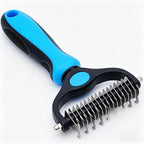 🔥50% OFF Last Day Sale |Pet Detangling Comb, Double-Sided Grooming Brush for Dogs & Cats, One-Click Clean Undercoat Rake for Shedding Mats