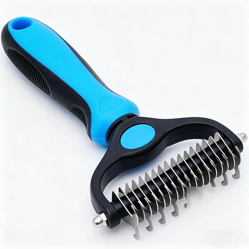 🔥50% OFF Last Day Sale |Pet Detangling Comb, Double-Sided Grooming Brush for Dogs & Cats, One-Click Clean Undercoat Rake for Shedding Mats