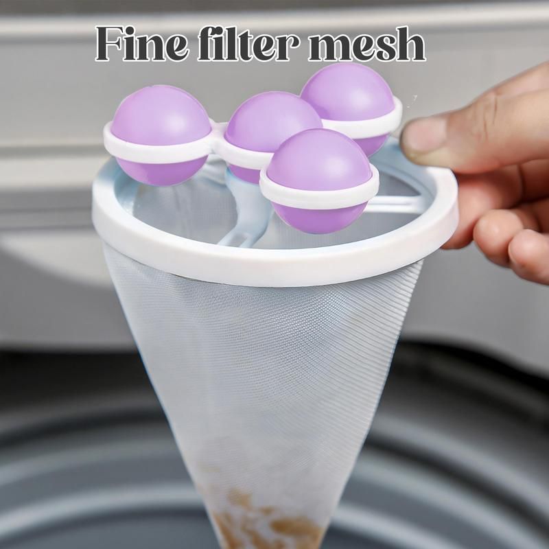 🔥50% OFF Last Day Sale |3 Counts Washing Machine Filter Bag, Reusable Floating Hair Filter for Laundry Washer Cotton