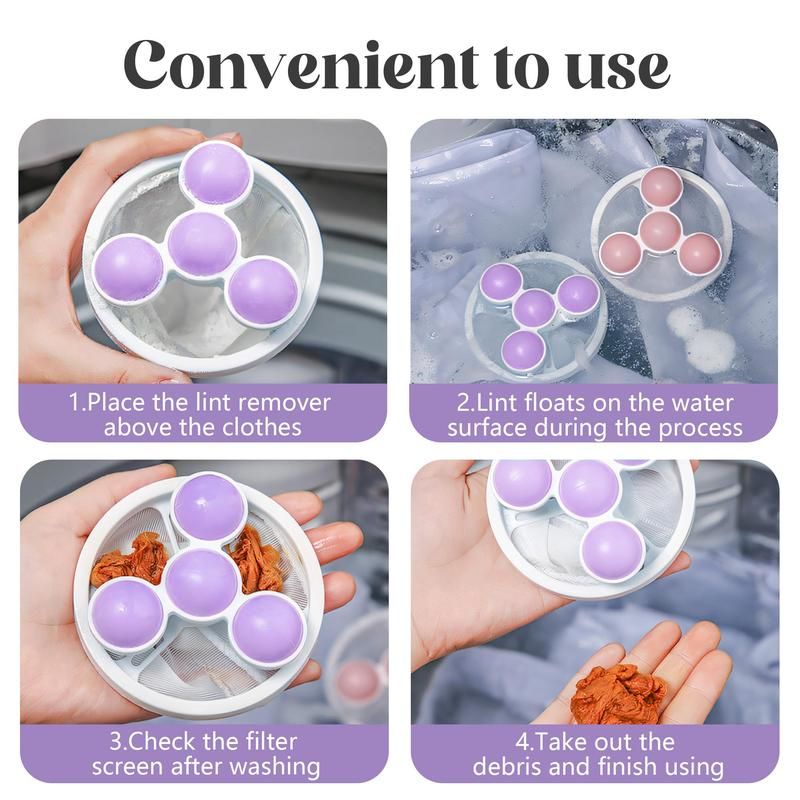 🔥50% OFF Last Day Sale |3 Counts Washing Machine Filter Bag, Reusable Floating Hair Filter for Laundry Washer Cotton