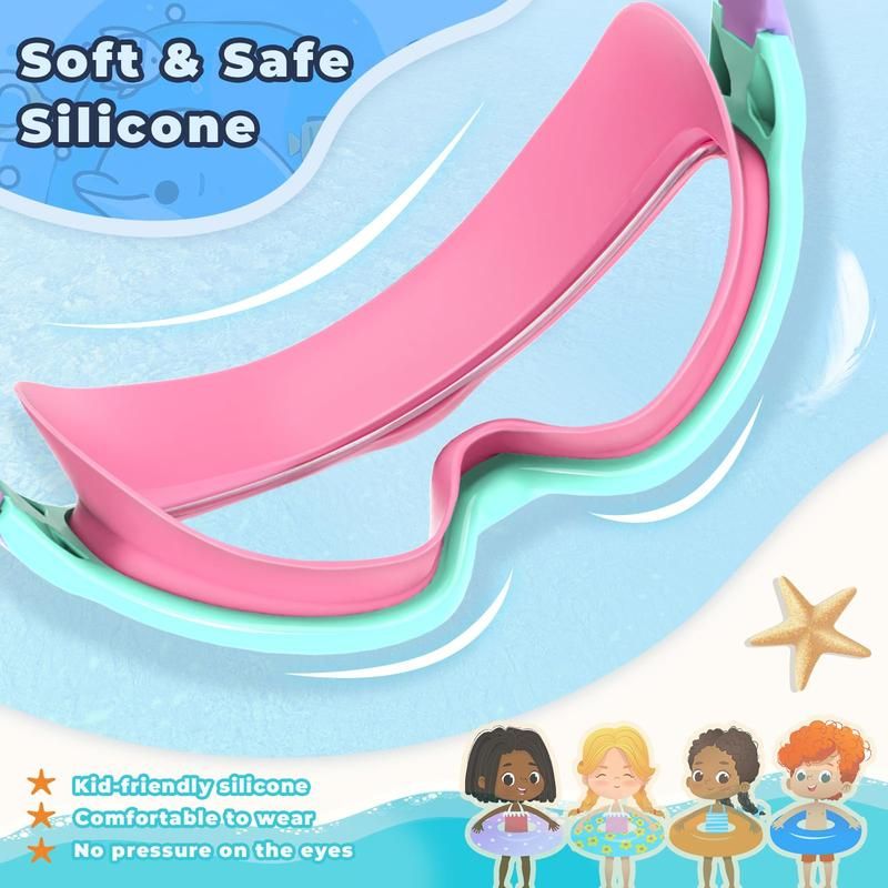 🔥50% OFF Last Day Sale Panoramic HD Kids Swim Goggles - Soft Silicone, Anti-Fog & Scratch-Proof (Ages 3-15)