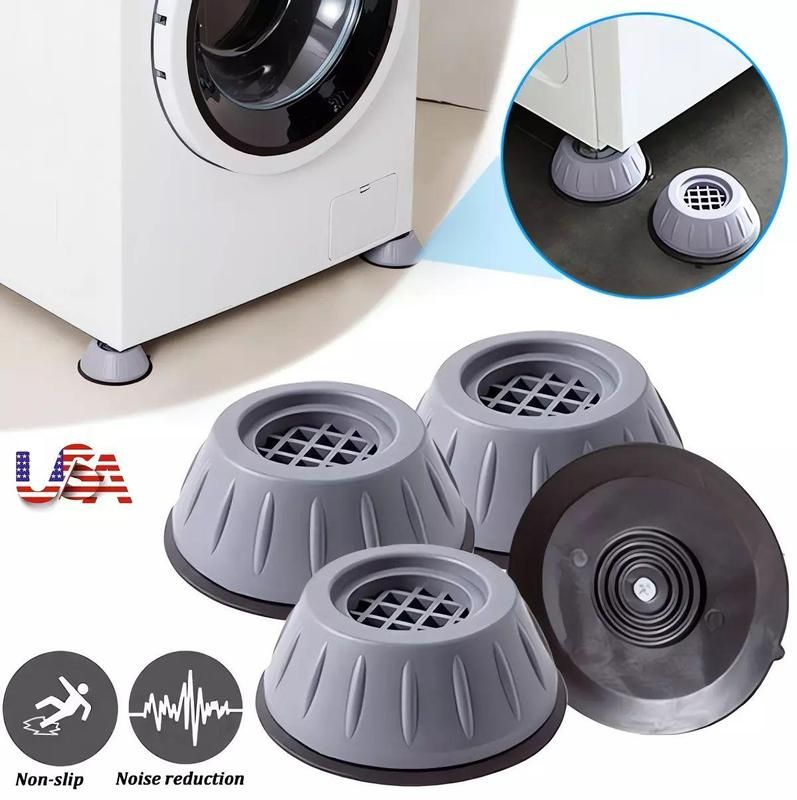 🔥50% OFF Last Day Sale Heavy-Duty Anti-Vibration Washing Machine Pads | Noise Reduction & Easy Cleaning Base (4-Pack)